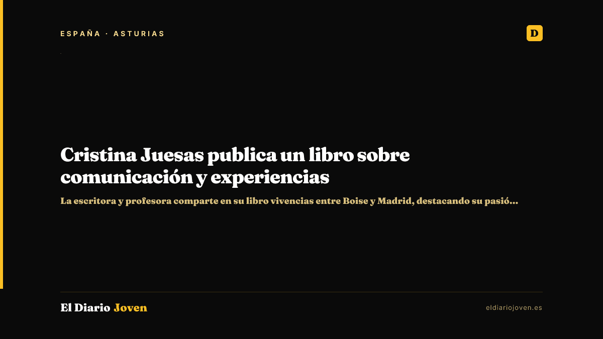 Cristina Juesas publica un libro sobre comunicación y experiencias