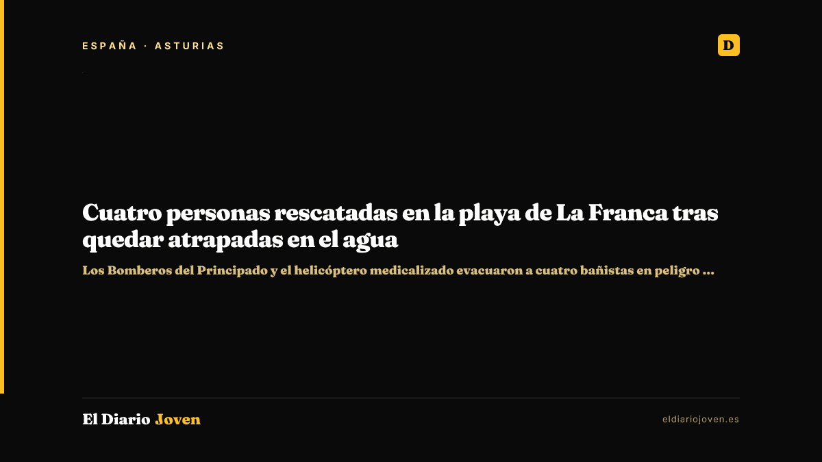 Cuatro personas rescatadas en la playa de La Franca tras quedar atrapadas en el agua