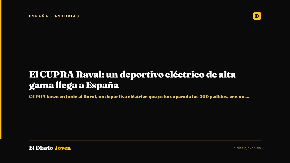 El CUPRA Raval: un deportivo eléctrico de alta gama llega a España