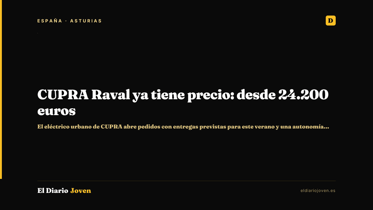 CUPRA Raval ya tiene precio: desde 24.200 euros