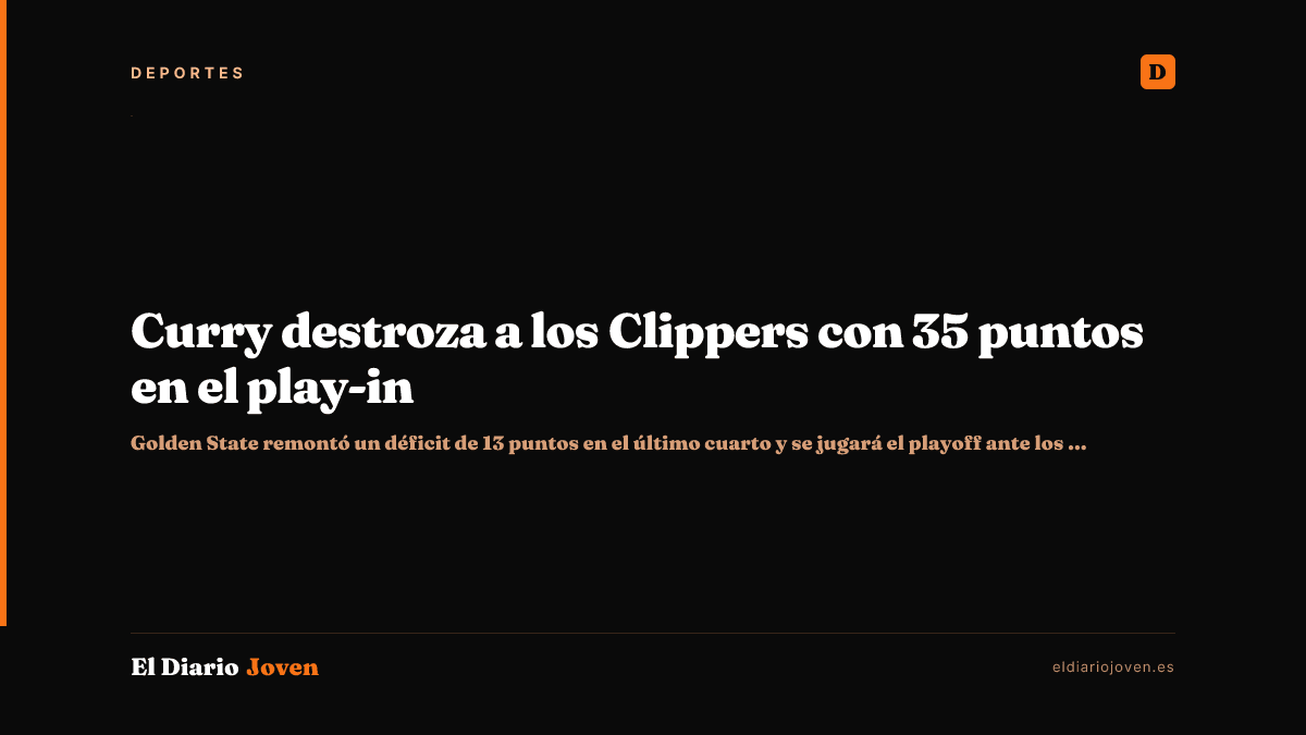 Curry destroza a los Clippers con 35 puntos en el play-in