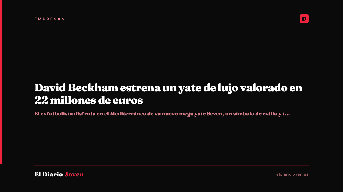David Beckham estrena un yate de lujo valorado en 22 millones de euros