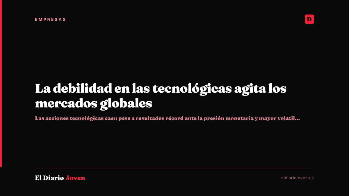 La debilidad en las tecnológicas agita los mercados globales