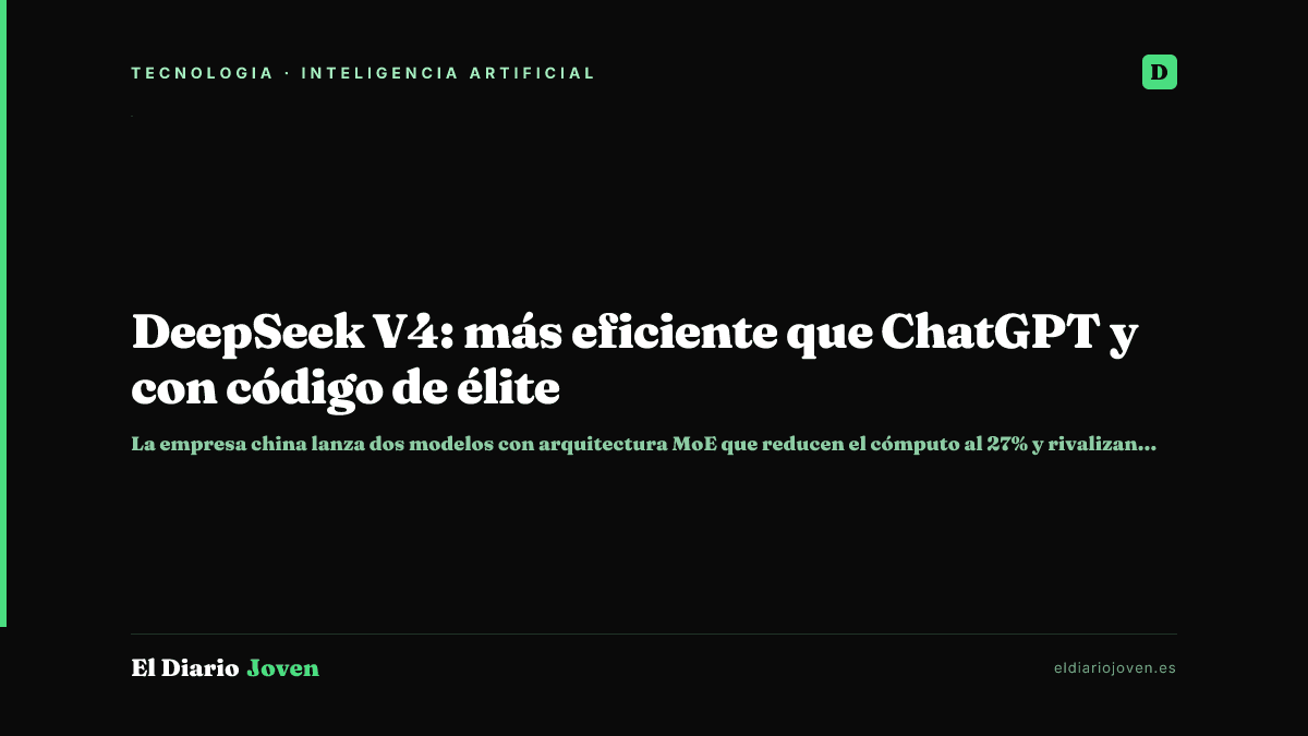 DeepSeek V4: más eficiente que ChatGPT y con código de élite