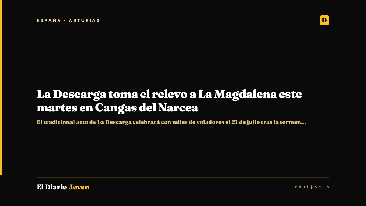 La Descarga toma el relevo a La Magdalena este martes en Cangas del Narcea