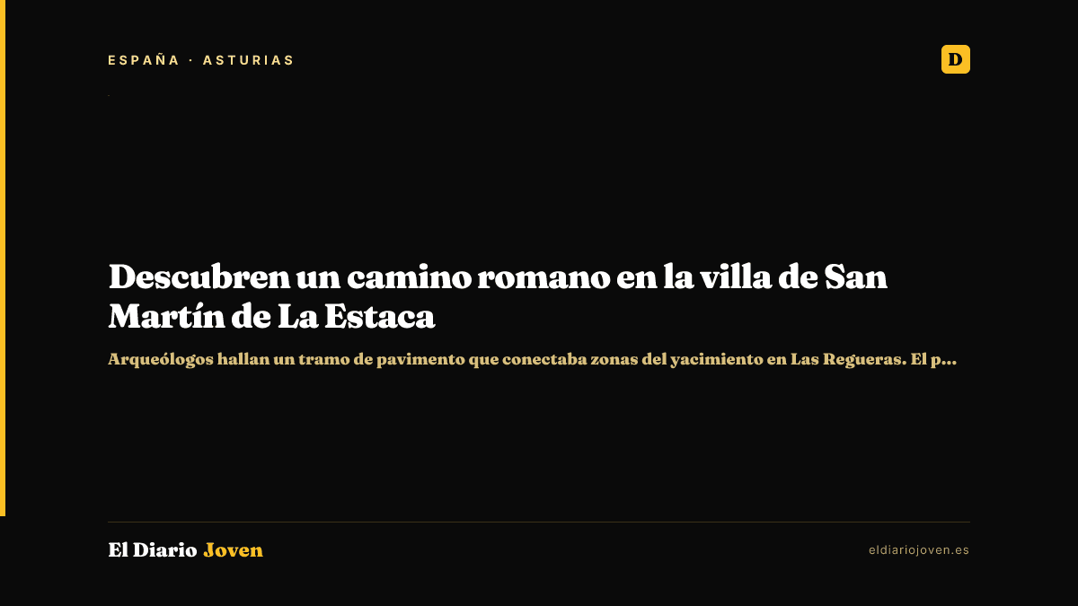 Descubren un camino romano en la villa de San Martín de La Estaca
