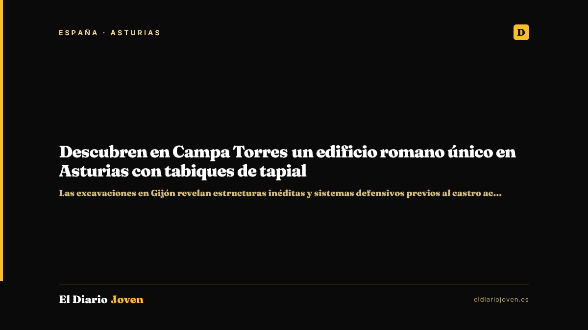 Descubren en Campa Torres un edificio romano único en Asturias con tabiques de tapial