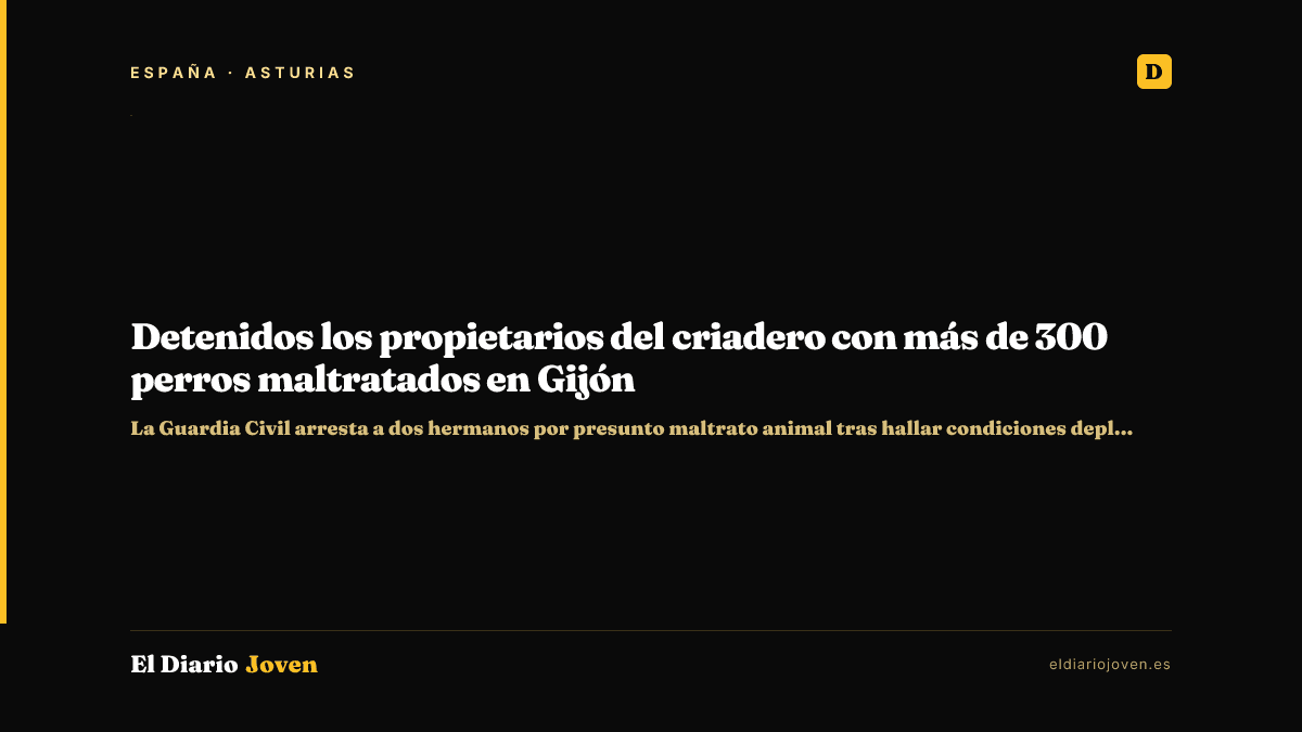 Detenidos los propietarios del criadero con más de 300 perros maltratados en Gijón