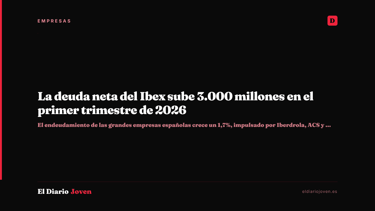 La deuda neta del Ibex sube 3.000 millones en el primer trimestre de 2026