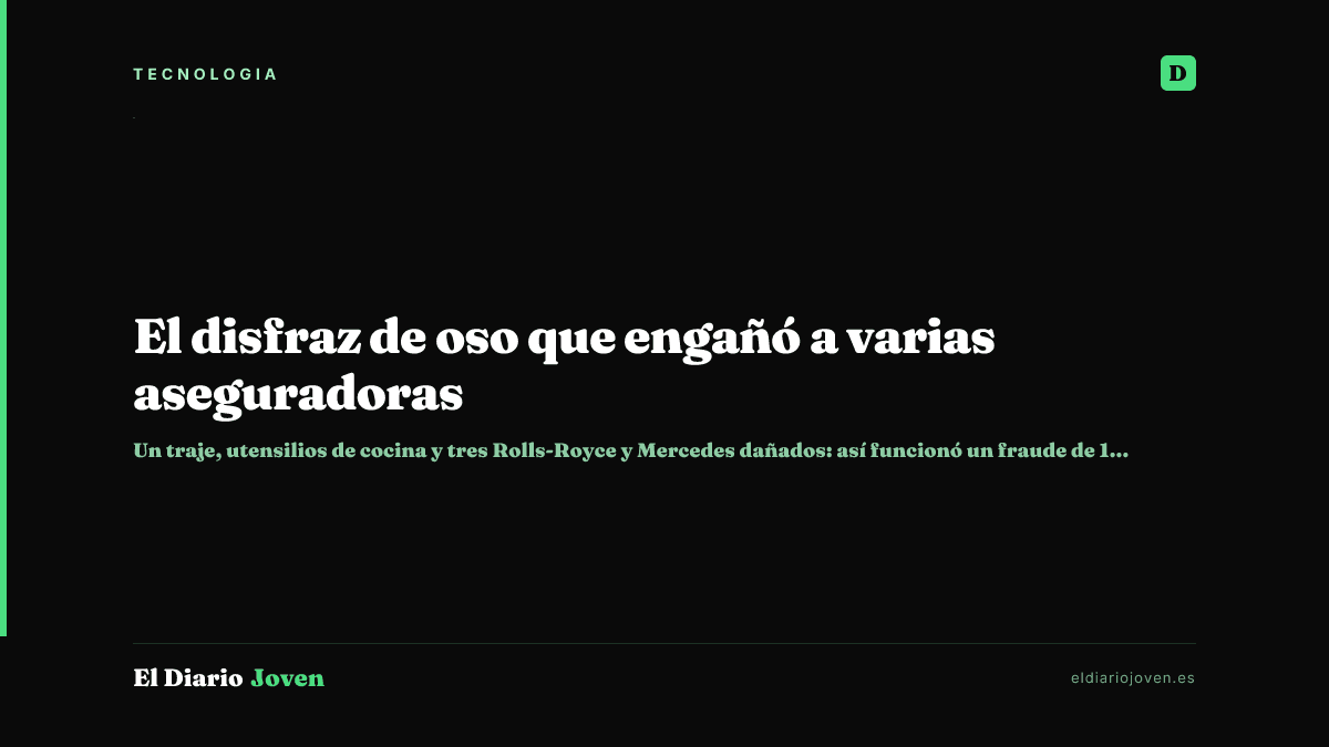 El disfraz de oso que engañó a varias aseguradoras