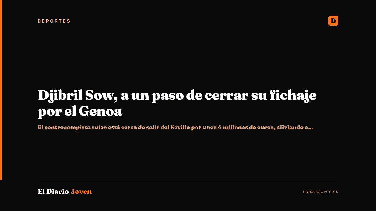 Djibril Sow, a un paso de cerrar su fichaje por el Genoa