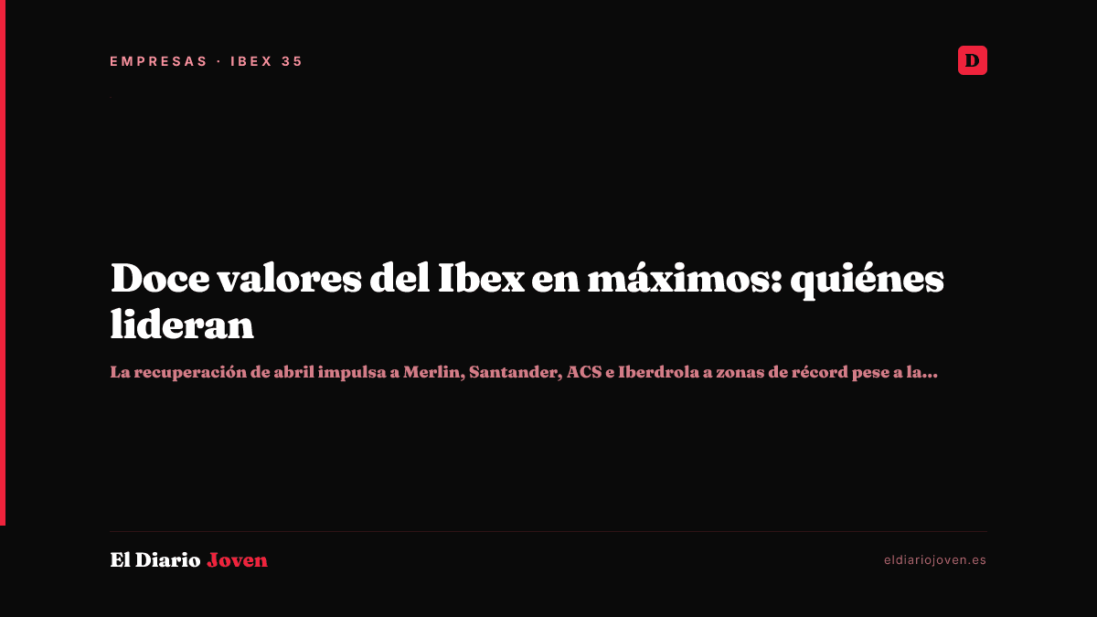 Doce valores del Ibex en máximos: quiénes lideran