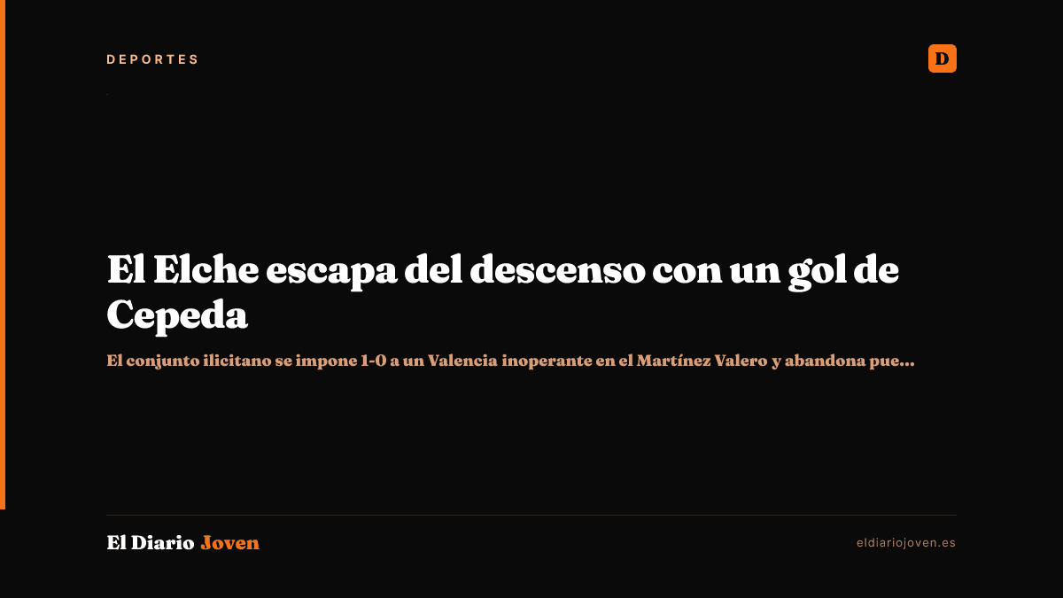 El Elche escapa del descenso con un gol de Cepeda