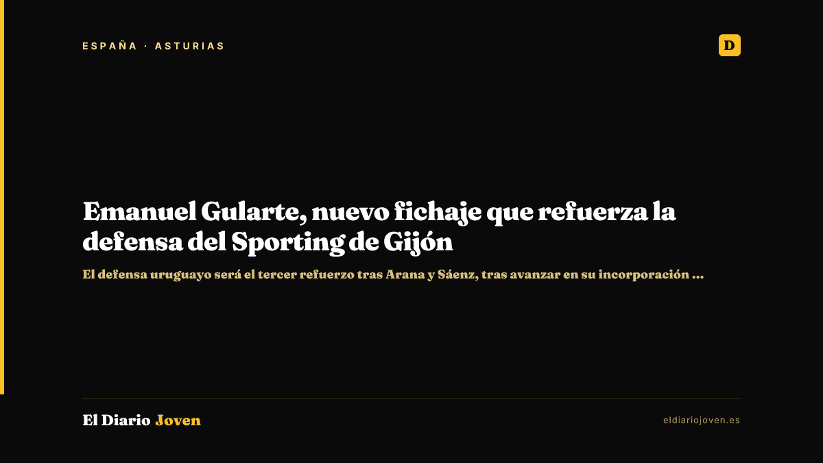 Emanuel Gularte, nuevo fichaje que refuerza la defensa del Sporting de Gijón