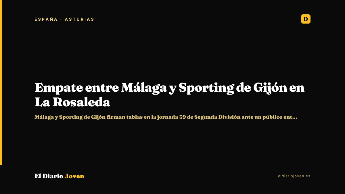 Empate entre Málaga y Sporting de Gijón en La Rosaleda
