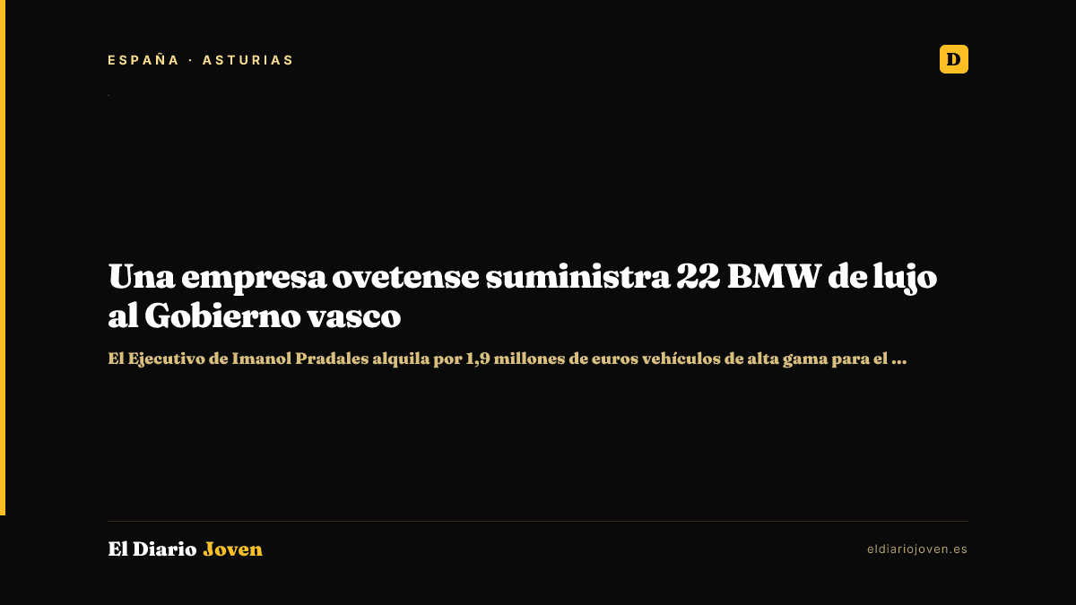 Una empresa ovetense suministra 22 BMW de lujo al Gobierno vasco
