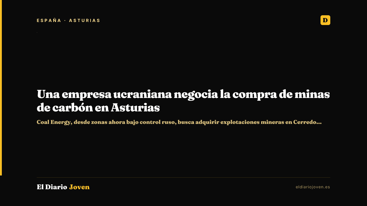 Una empresa ucraniana negocia la compra de minas de carbón en Asturias