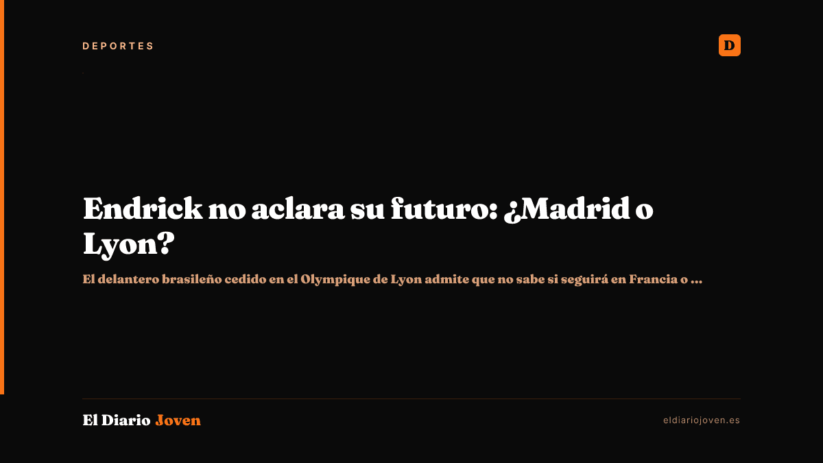Endrick no aclara su futuro: ¿Madrid o Lyon?
