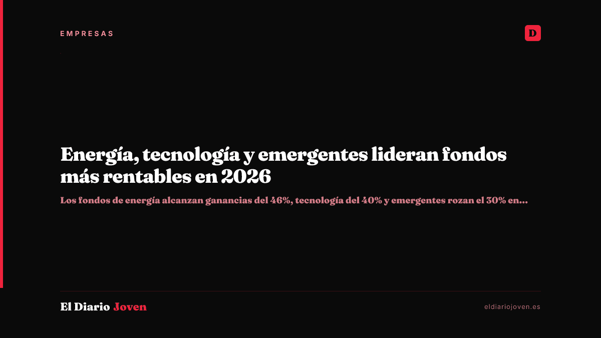 Energía, tecnología y emergentes lideran fondos más rentables en 2026