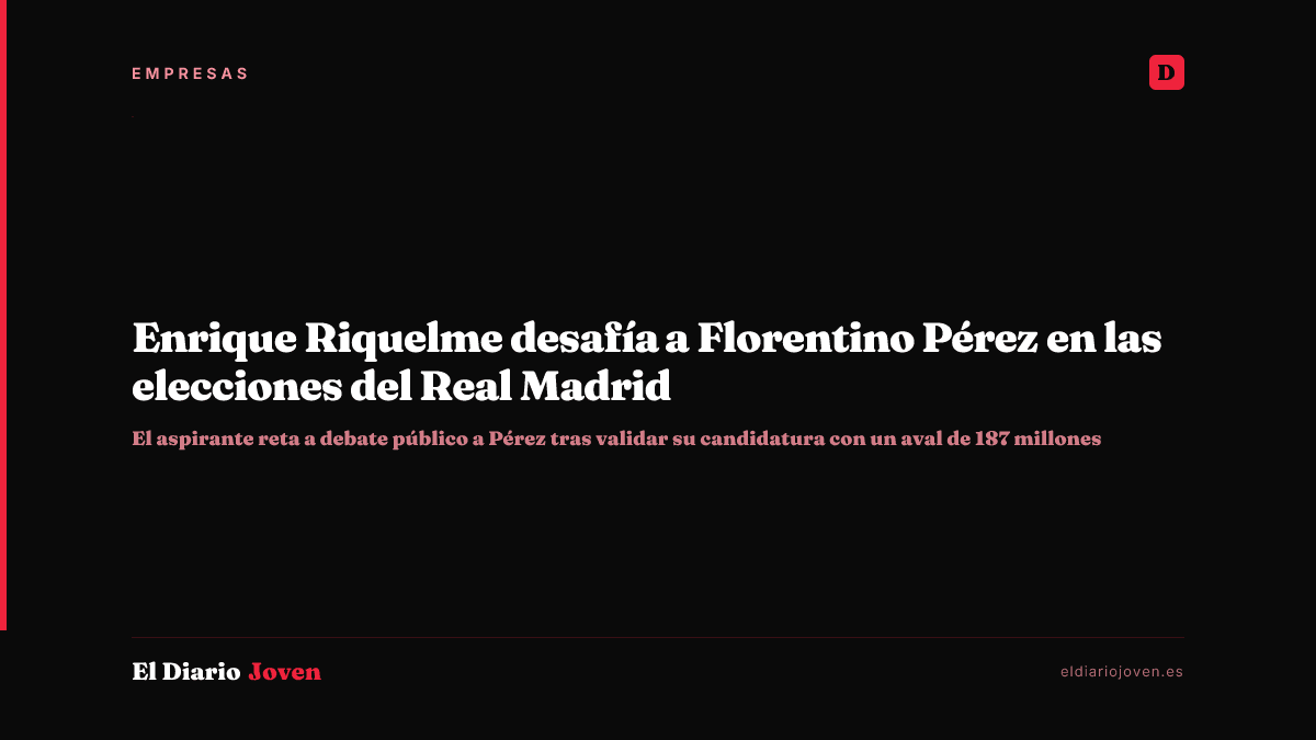 Enrique Riquelme desafía a Florentino Pérez en las elecciones del Real Madrid