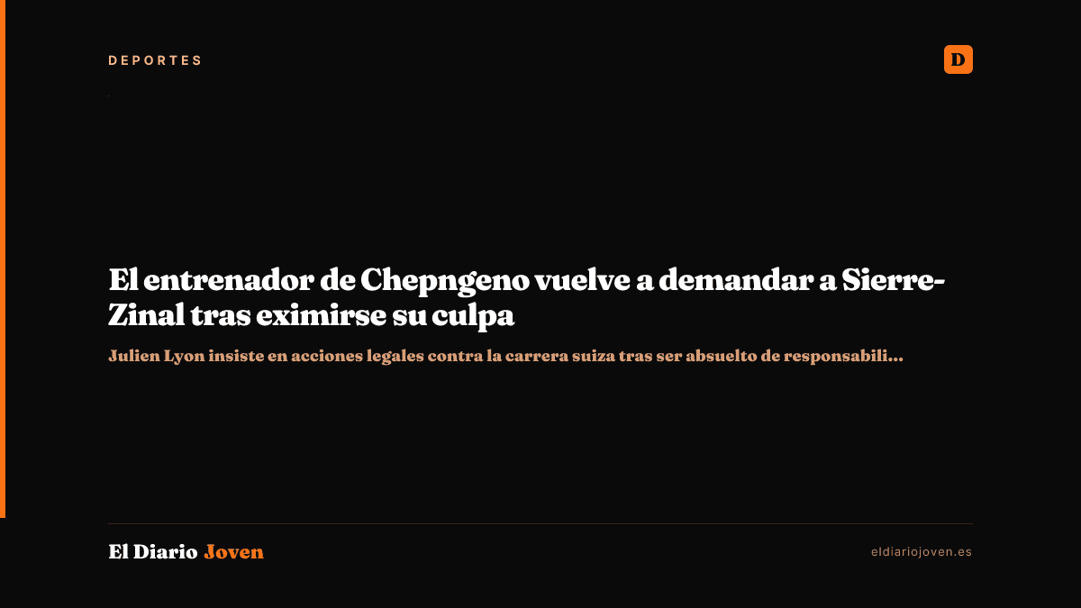 El entrenador de Chepngeno vuelve a demandar a Sierre-Zinal tras eximirse su culpa