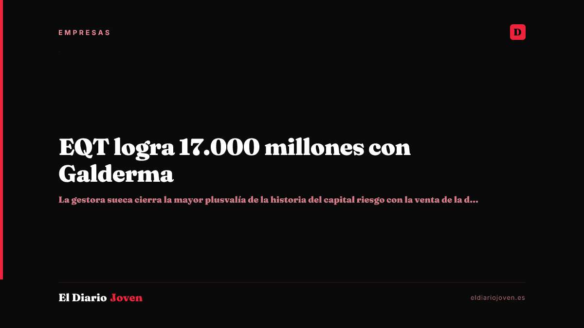 EQT logra 17.000 millones con Galderma