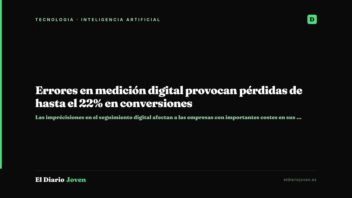 Errores en medición digital provocan pérdidas de hasta el 22% en conversiones