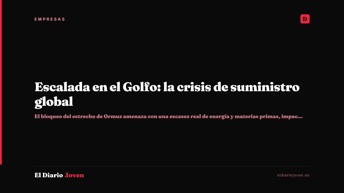 Escalada en el Golfo: la crisis de suministro global