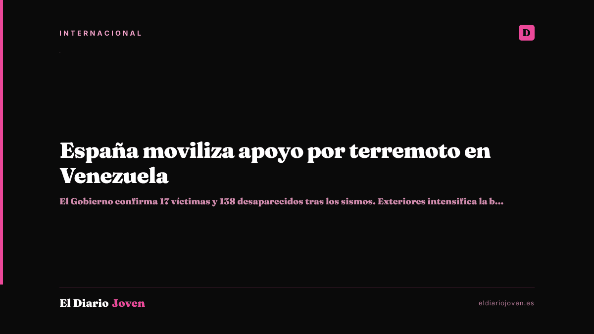 España moviliza apoyo por terremoto en Venezuela