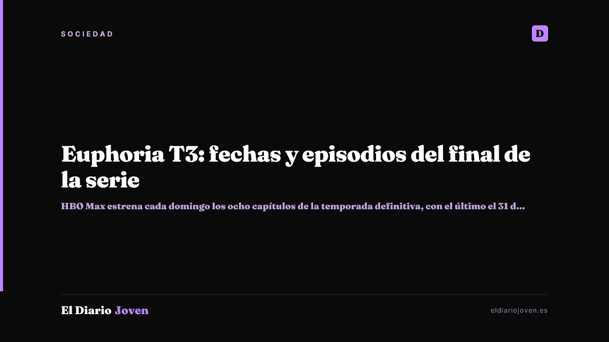 Euphoria T3: fechas y episodios del final de la serie