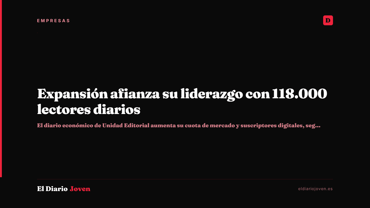 Expansión afianza su liderazgo con 118.000 lectores diarios