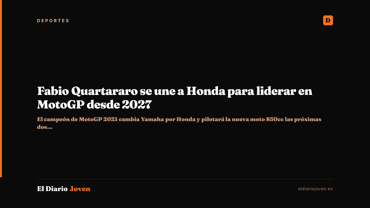 Fabio Quartararo se une a Honda para liderar en MotoGP desde 2027
