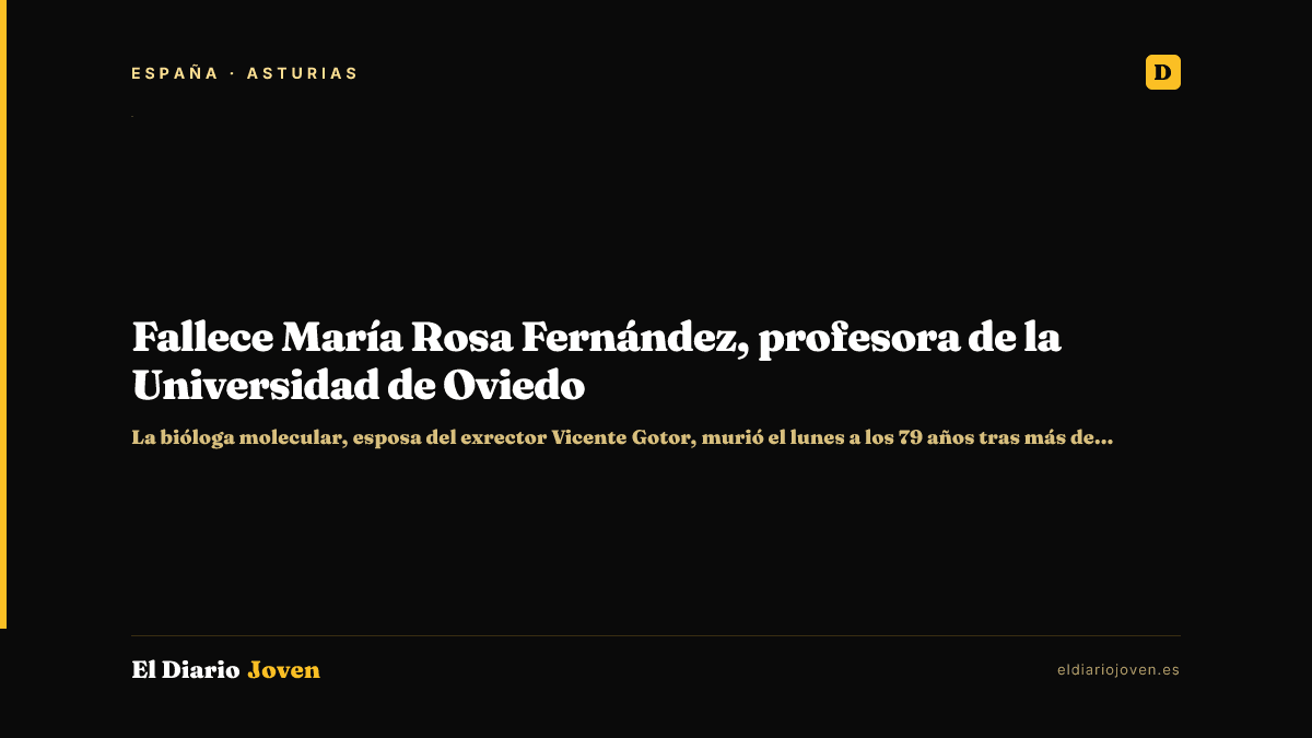 Fallece María Rosa Fernández, profesora de la Universidad de Oviedo