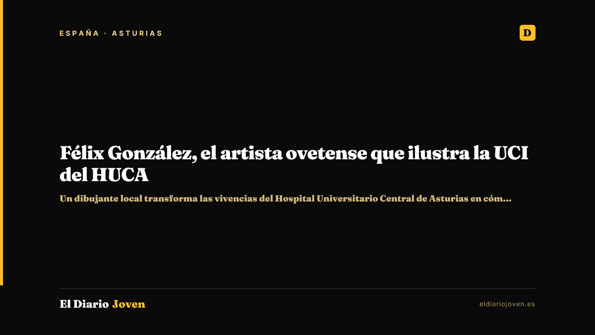Félix González, el artista ovetense que ilustra la UCI del HUCA