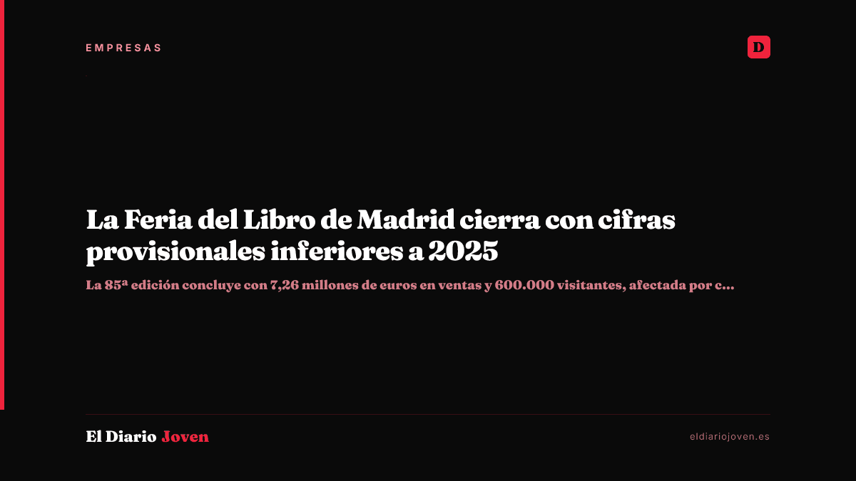 La Feria del Libro de Madrid cierra con cifras provisionales inferiores a 2025