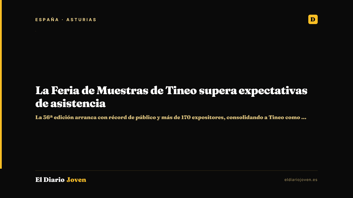 La Feria de Muestras de Tineo supera expectativas de asistencia