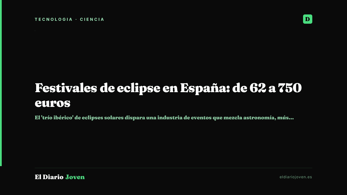 Festivales de eclipse en España: de 62 a 750 euros