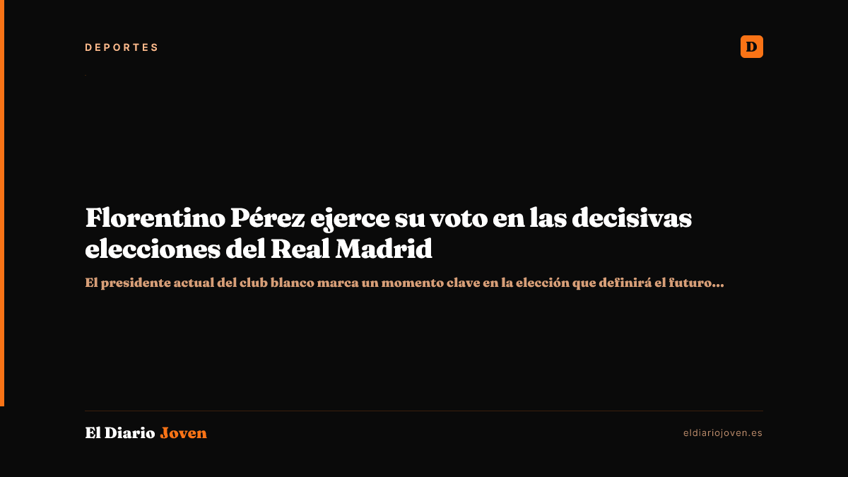 Florentino Pérez ejerce su voto en las decisivas elecciones del Real Madrid