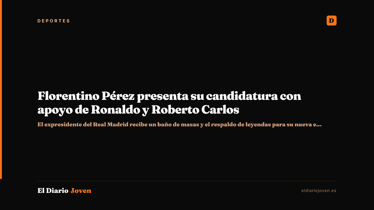 Florentino Pérez presenta su candidatura con apoyo de Ronaldo y Roberto Carlos