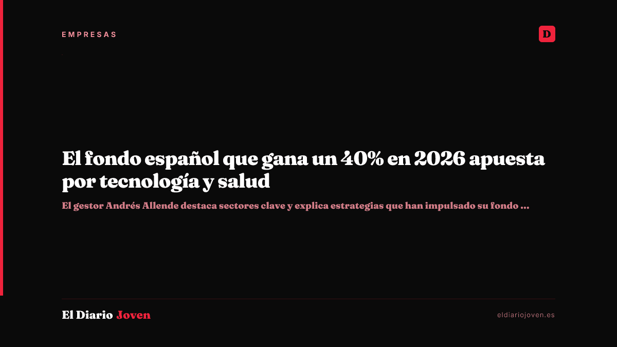 El fondo español que gana un 40% en 2026 apuesta por tecnología y salud