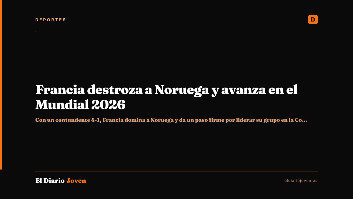 Francia destroza a Noruega y avanza en el Mundial 2026