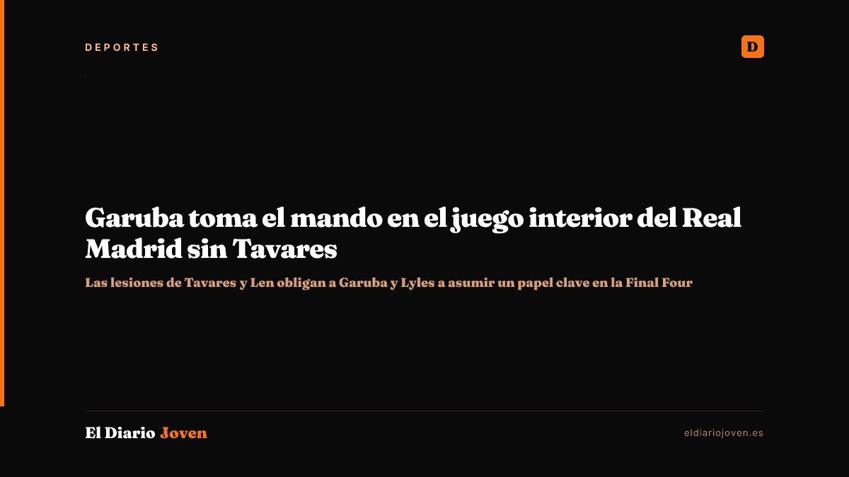 Garuba toma el mando en el juego interior del Real Madrid sin Tavares