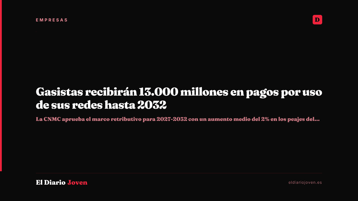 Gasistas recibirán 13.000 millones en pagos por uso de sus redes hasta 2032