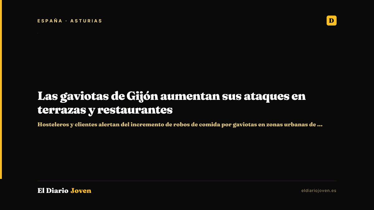 Las gaviotas de Gijón aumentan sus ataques en terrazas y restaurantes