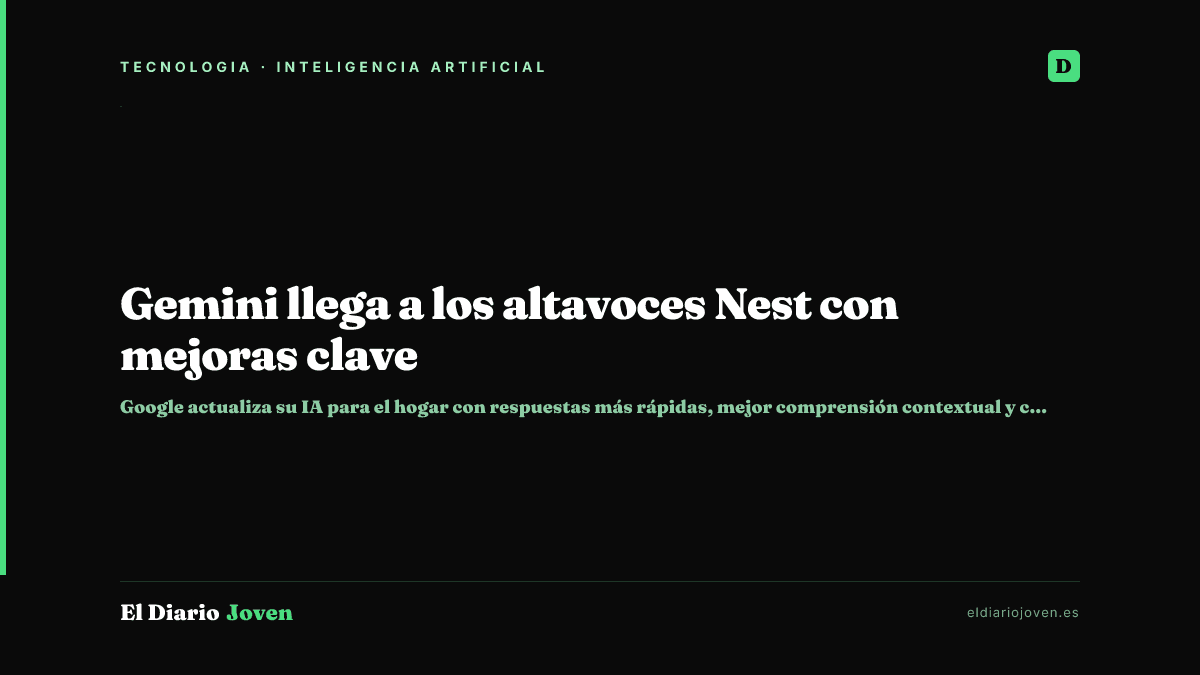 Gemini llega a los altavoces Nest con mejoras clave
