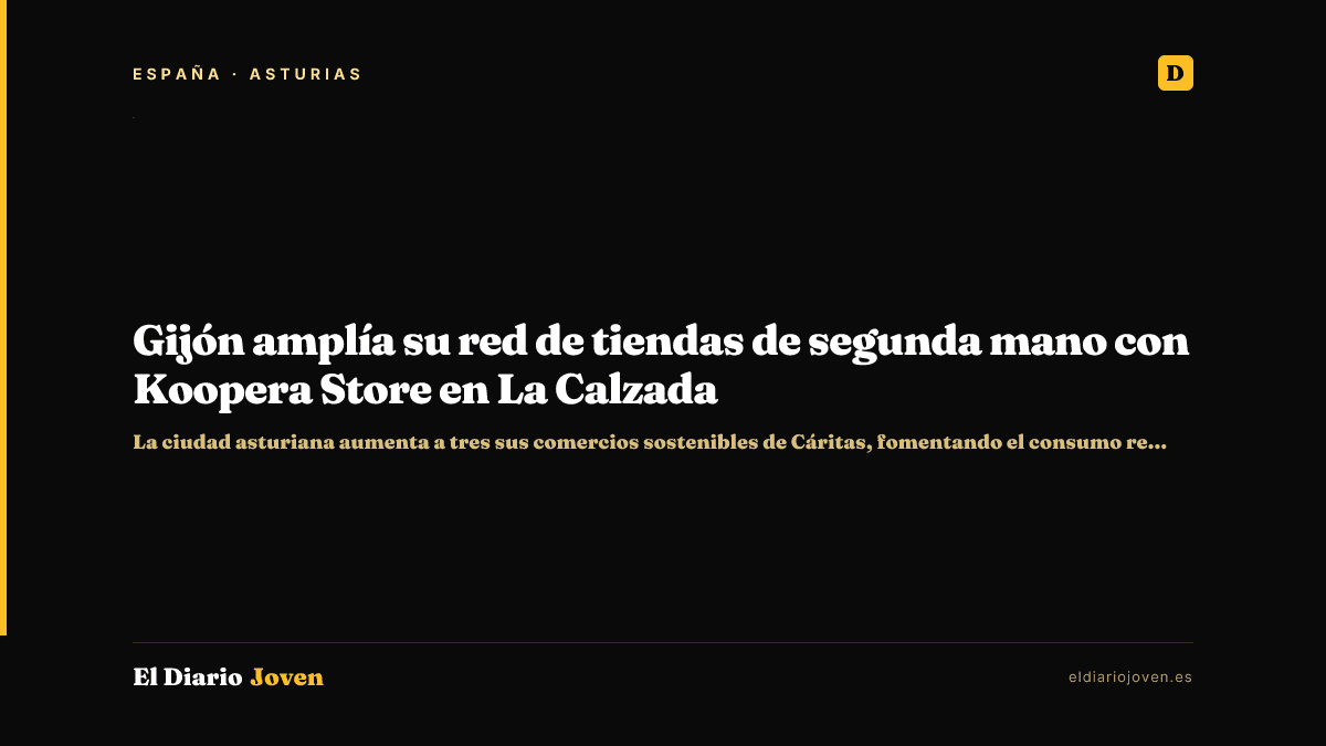 Gijón amplía su red de tiendas de segunda mano con Koopera Store en La Calzada