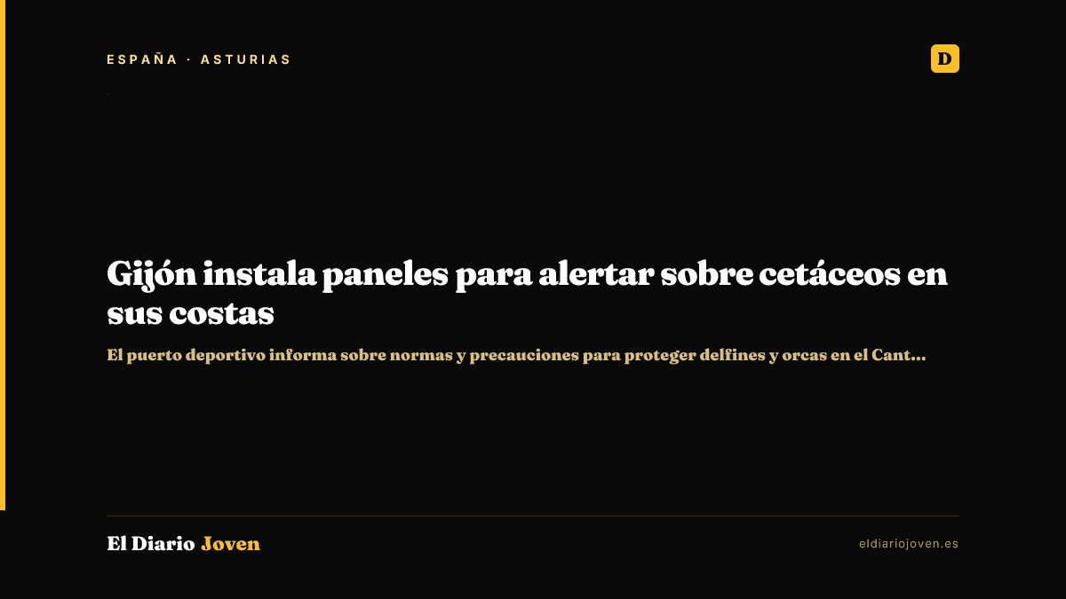 Gijón instala paneles para alertar sobre cetáceos en sus costas