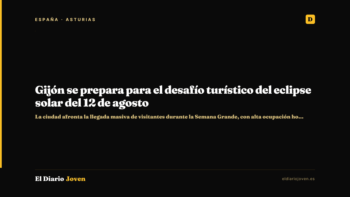 Gijón se prepara para el desafío turístico del eclipse solar del 12 de agosto