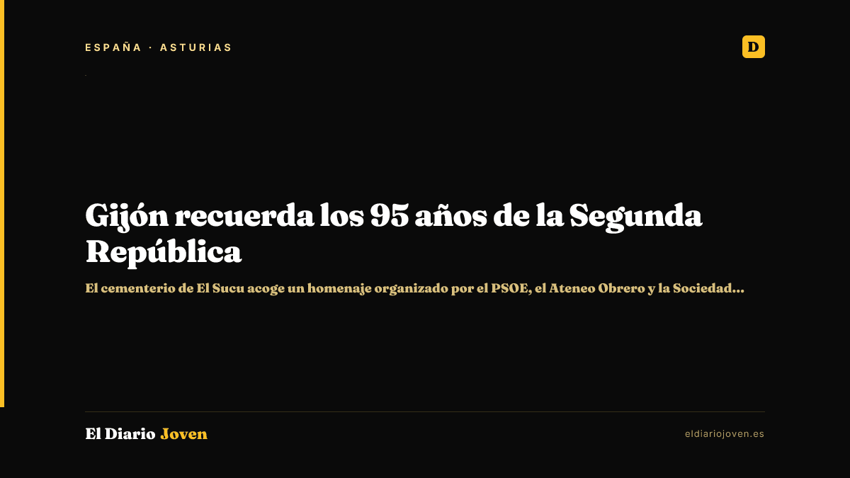 Gijón recuerda los 95 años de la Segunda República