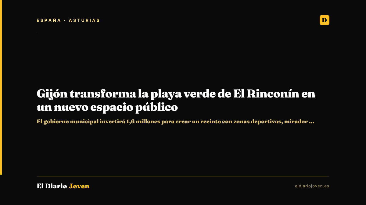 Gijón transforma la playa verde de El Rinconín en un nuevo espacio público